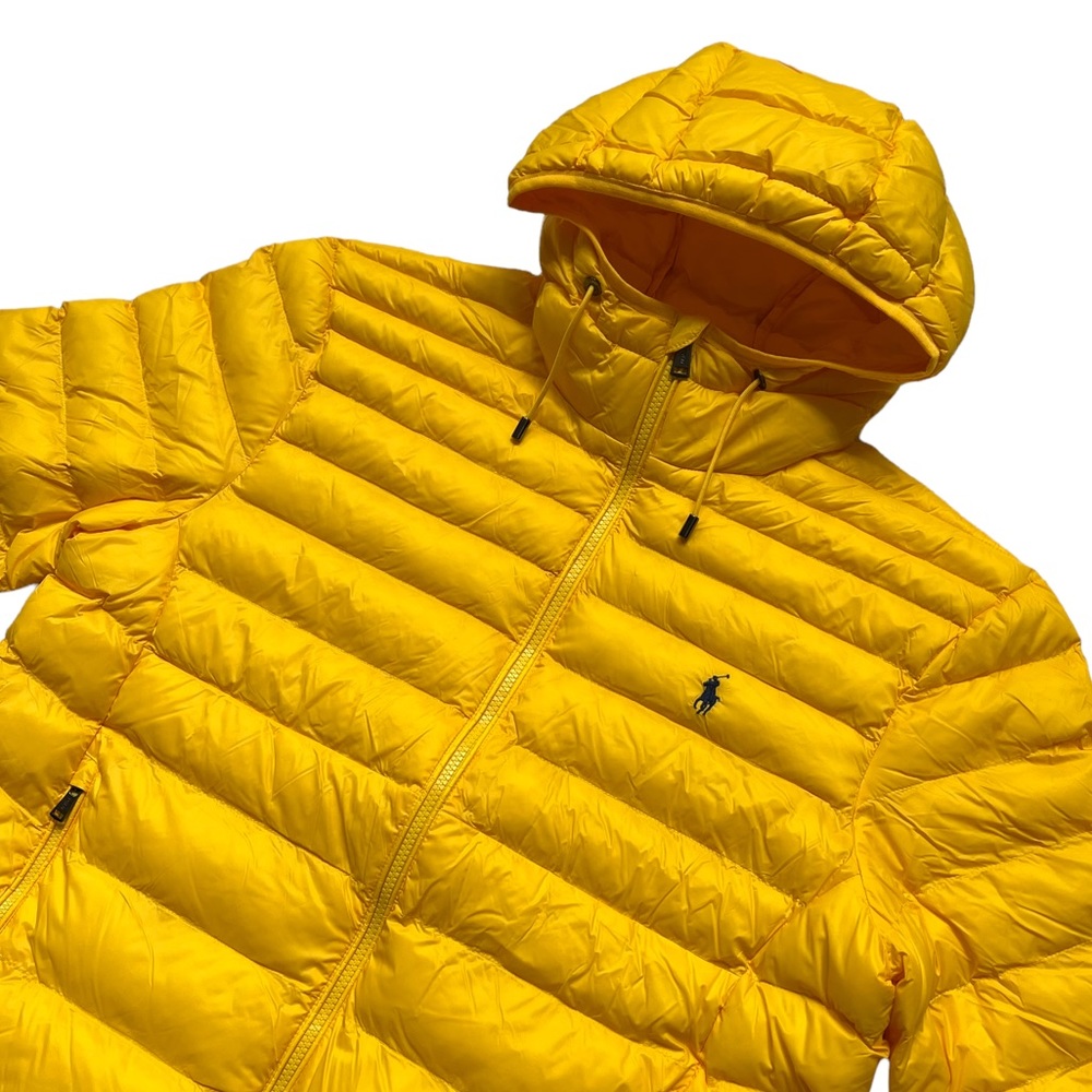 POLO RALPH LAUREN Packable Lightweight Quilted Hooded Puffer Jacket  Yellow - Picture 5 of 15